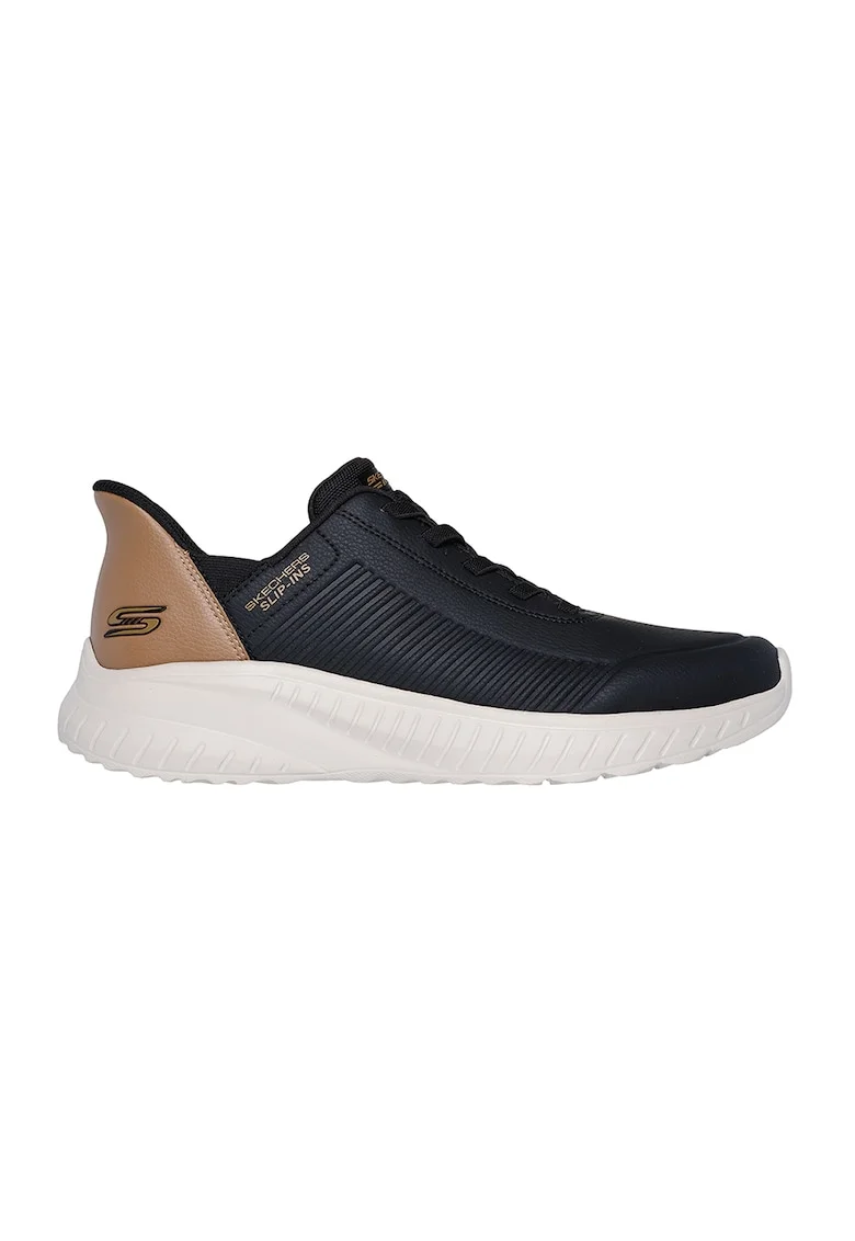 Pantofi sport slip-ins din piele ecologica cu model texturat Bobs, Negru