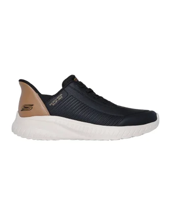 Pantofi sport slip-ins din piele ecologica cu model texturat Bobs, Negru