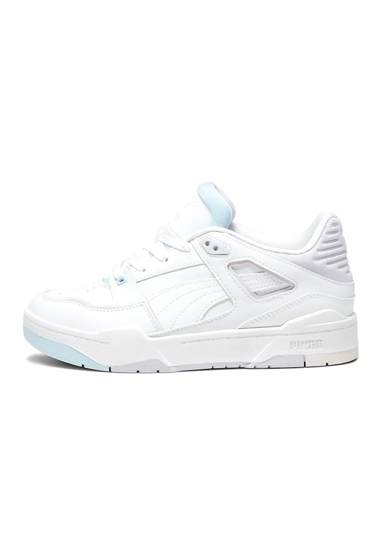 Pantofi sport cu garnituri de piele Slipstream, Alb/Albastru deschis
