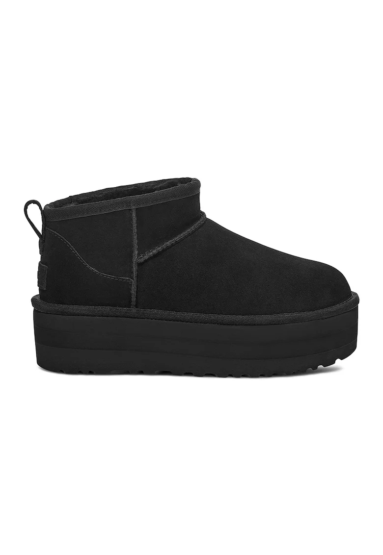 Ghete slip-on de piele intoarsa Classic Ultra Mini, Negru
