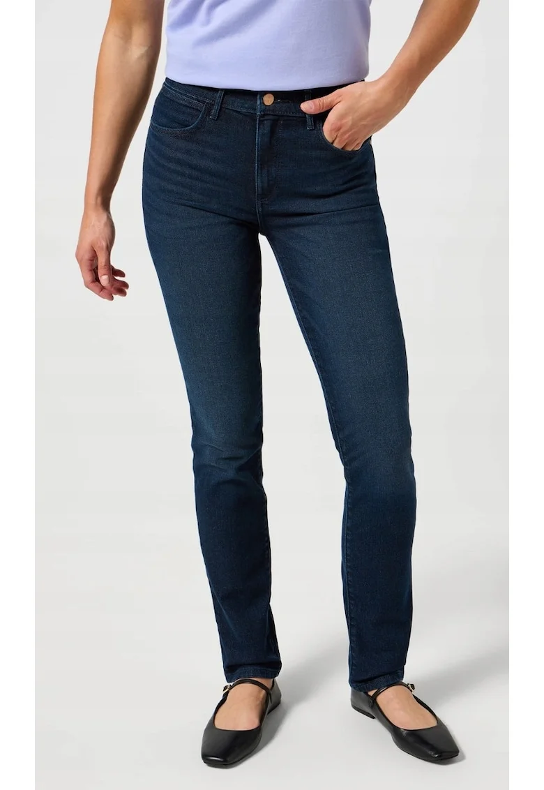 Blugi dama  slim, talie inalta, bleumarin, bumbac|elastan|poliester, colectia Body Bespoke,