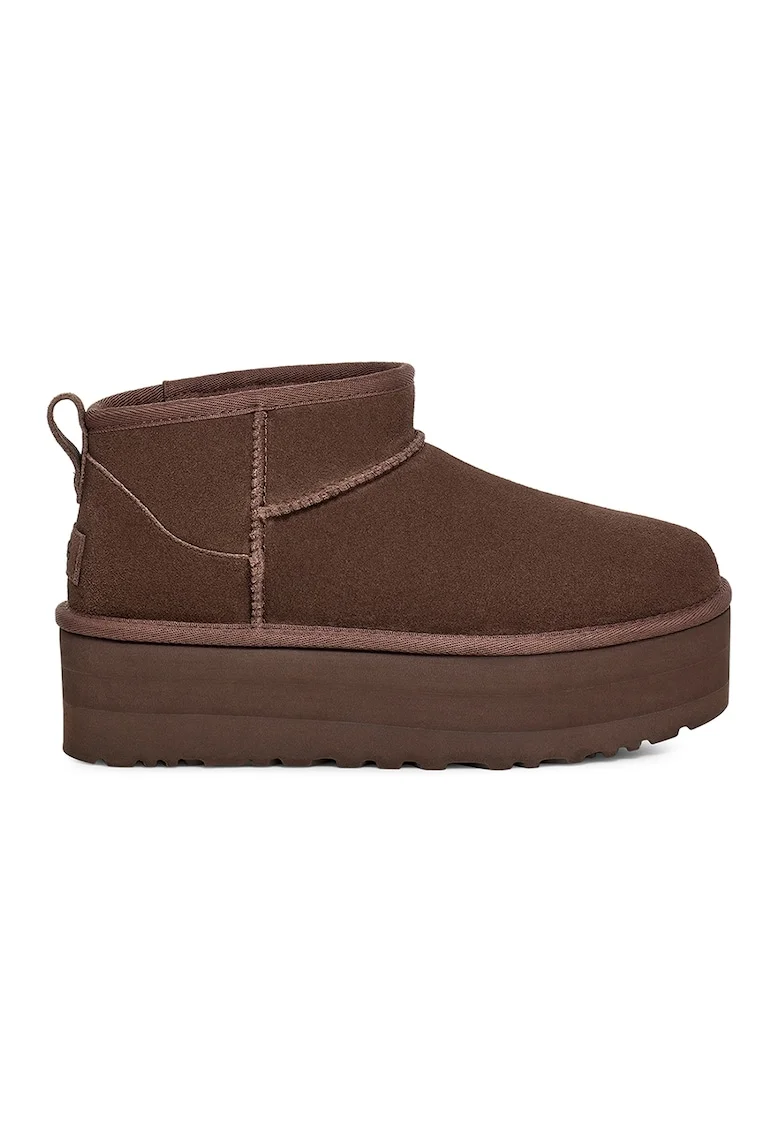 Ghete slip-on de piele intoarsa Classic Ultra Mini, Maro cognac