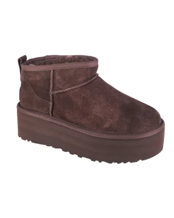Ghete slip-on de piele intoarsa Classic Ultra Mini, Maro