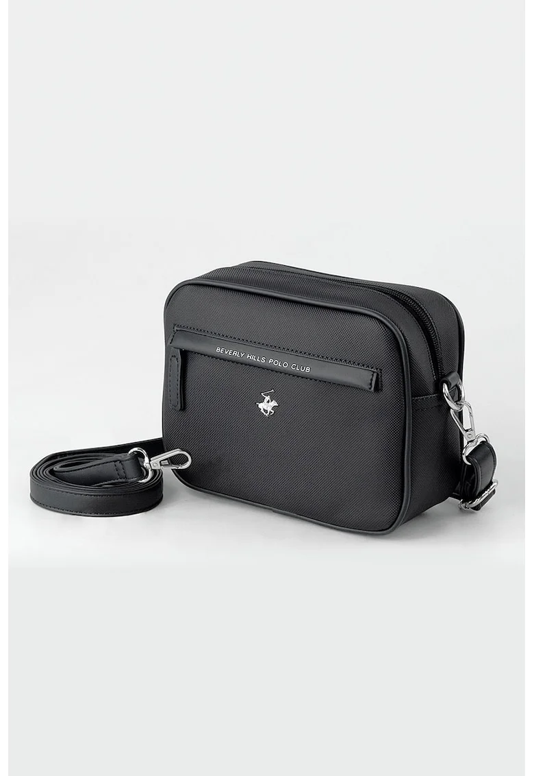 Geanta crossbody de piele ecologica, Negru