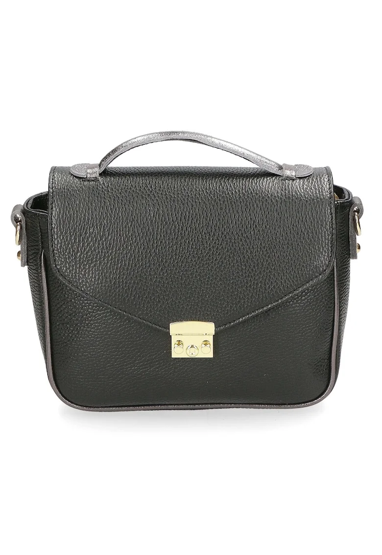 Geantra crossbody de piele cu clapa 37817
