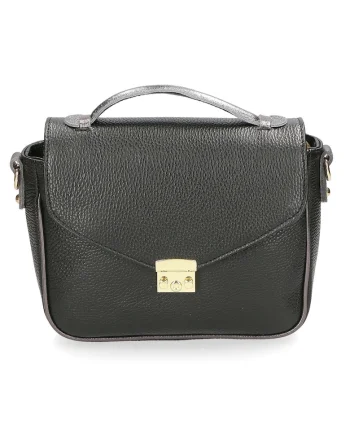Geantra crossbody de piele cu clapa 37817