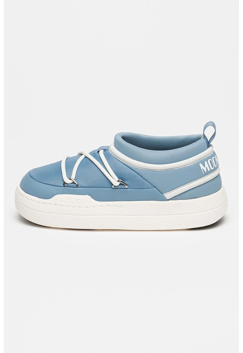 Pantofi sport slip-on din material rezistent la apa Park Icon, Alb/Albastru prafuit