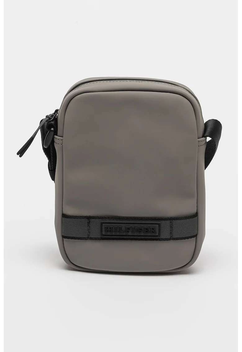 Geanta crossbody cu detaliu logo, Gri