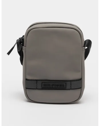 Geanta crossbody cu detaliu logo, Gri