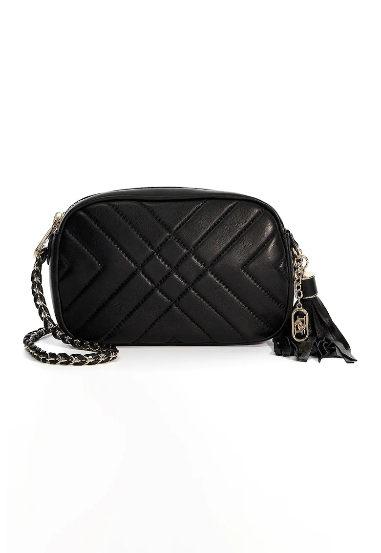 Geanta crossbody din piele Chancer, Negru