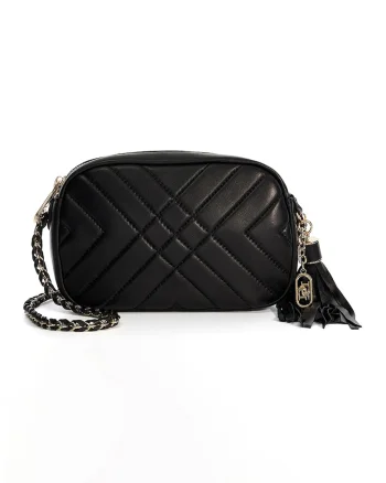 Geanta crossbody din piele Chancer, Negru