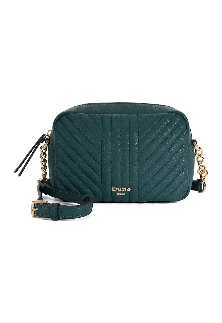 Geanta crossbody din piele ecologica Dahlliao, Verde inchis, 14x20x8