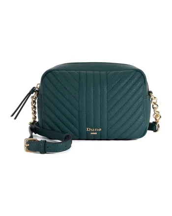 Geanta crossbody din piele ecologica Dahlliao, Verde inchis, 14x20x8