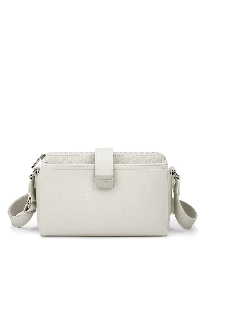 Geanta crossbody de piele ecologica Lunara Nova, Crem