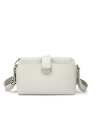 Geanta crossbody de piele ecologica Lunara Nova, Crem