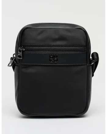 Geanta crossbody cu fermoar Quantic, Negru