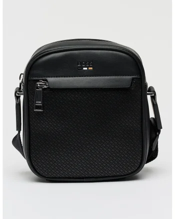 Geanta crossbody cu fermoar Ray, Negru stins