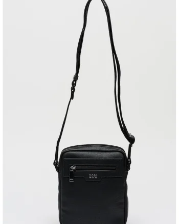 Geanta crossbody din piele ecologica Lewys, Negru