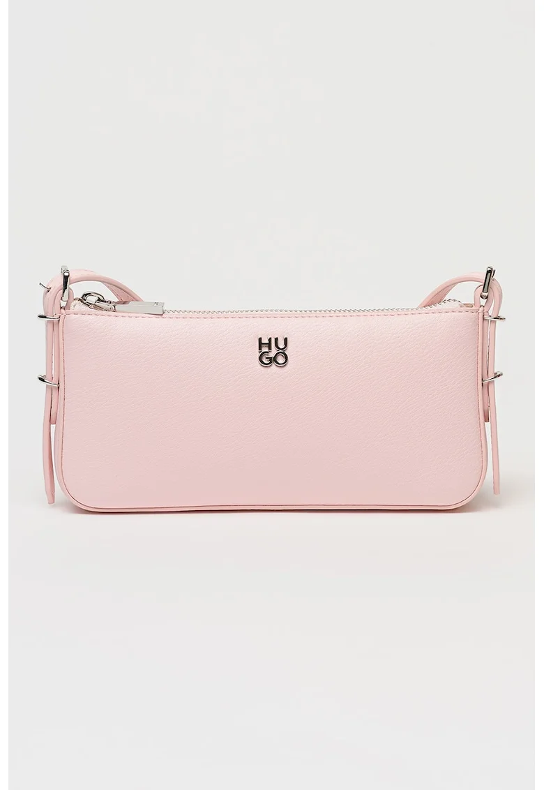Geanta crossbody cu logo Neeko, Roz deschis