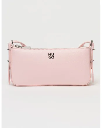 Geanta crossbody cu logo Neeko, Roz deschis