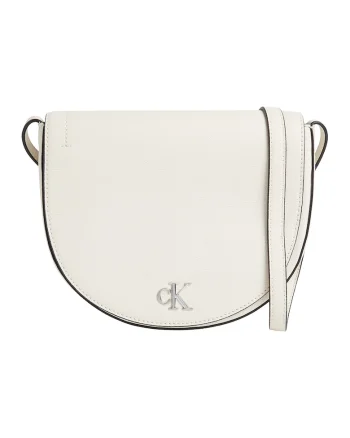 Geanta crossbody din piele ecologica Minimal, Negru stins/Alb murdar