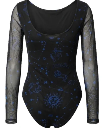 Body cu imprimeu zodiac Maltese,
