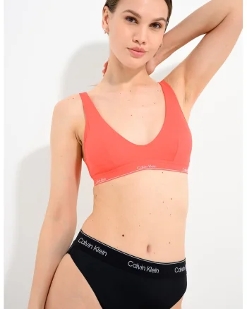 Bustiera de baie cu model monograma, Coral