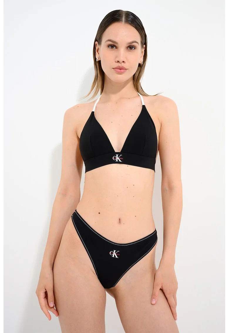 Bustiera de baie cu logo, Negru