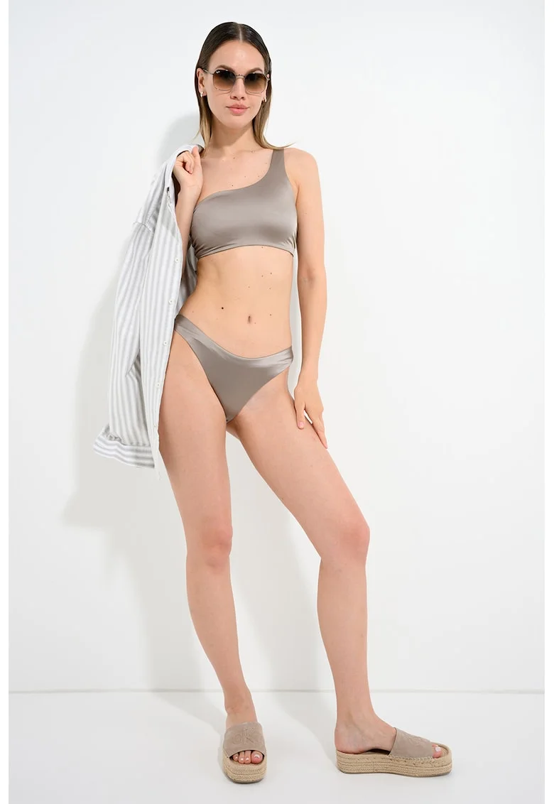 Slip cu model uni, Maro taupe