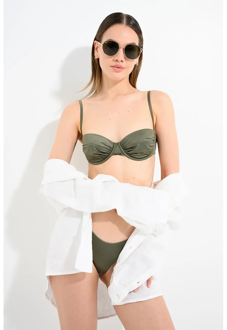 Sutien balconette de baie, Verde feriga