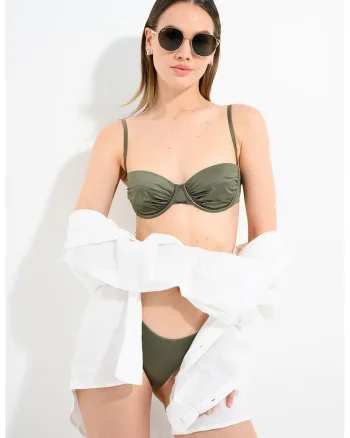 Sutien balconette de baie, Verde feriga