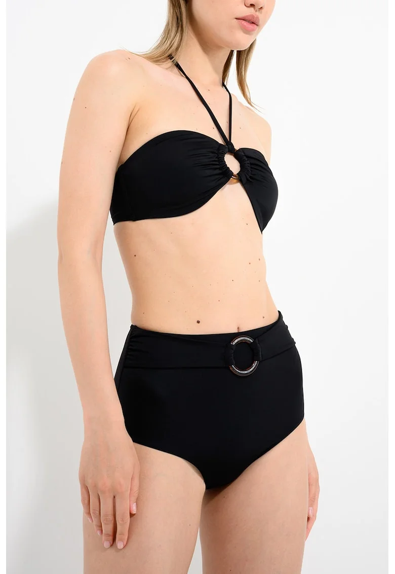 Slip cu talie inalta, Negru