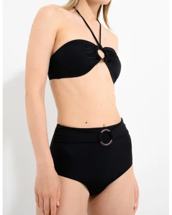 Slip cu talie inalta, Negru