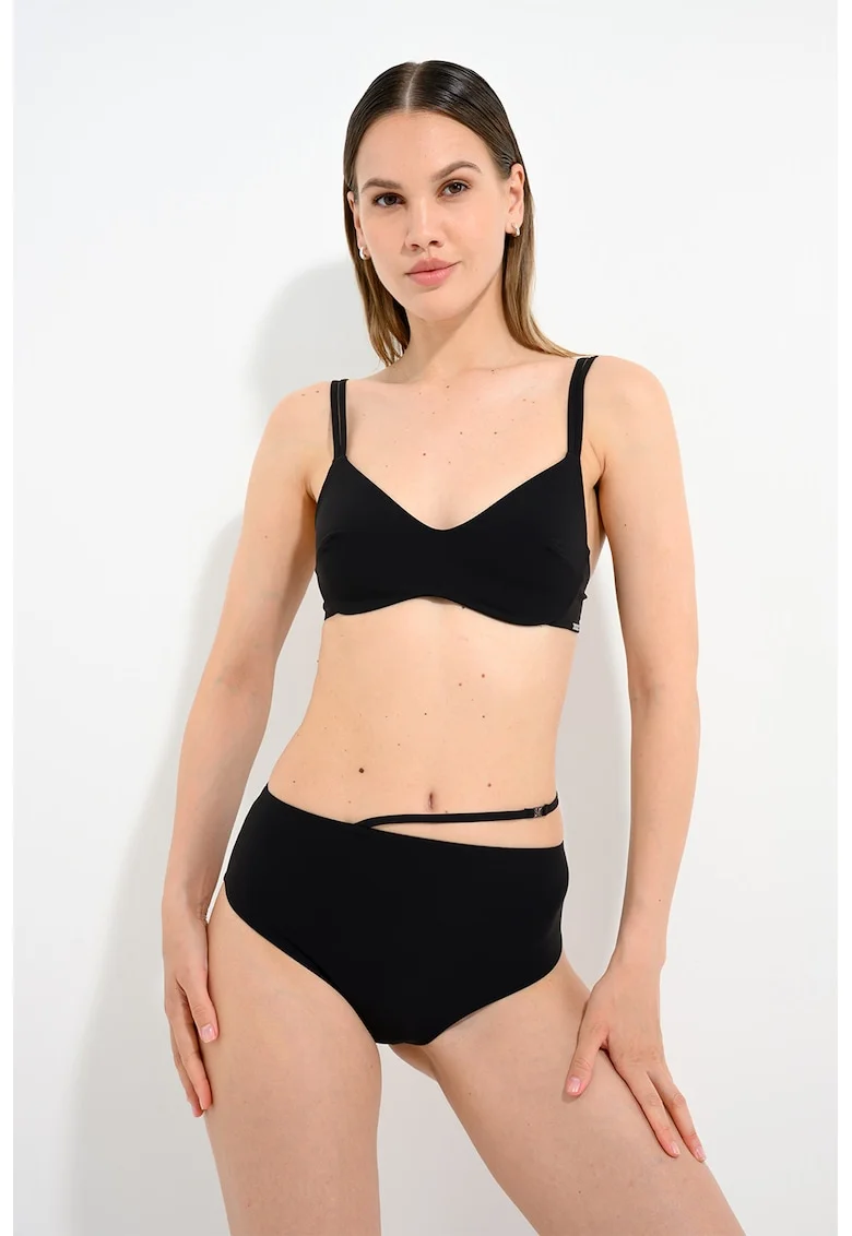 Slip cu talie inalta, Negru