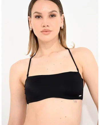 Sutien bandeau de baie Pure, Negru