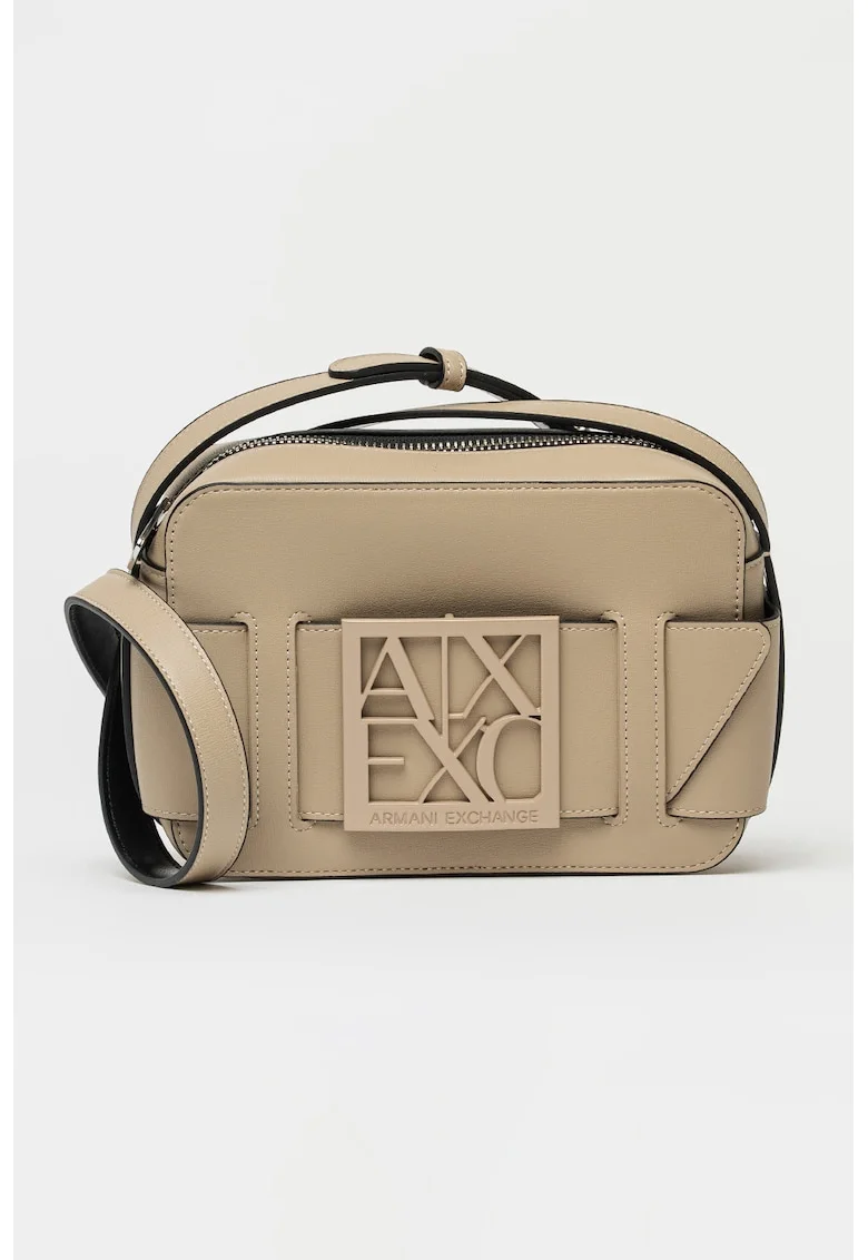 Geanta crossbody de piele ecologica Susie, Bej inchis