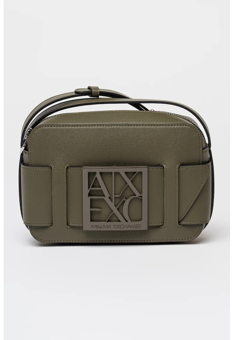 Geanta crossbody de piele ecologica Susie, Verde masliniu inchis