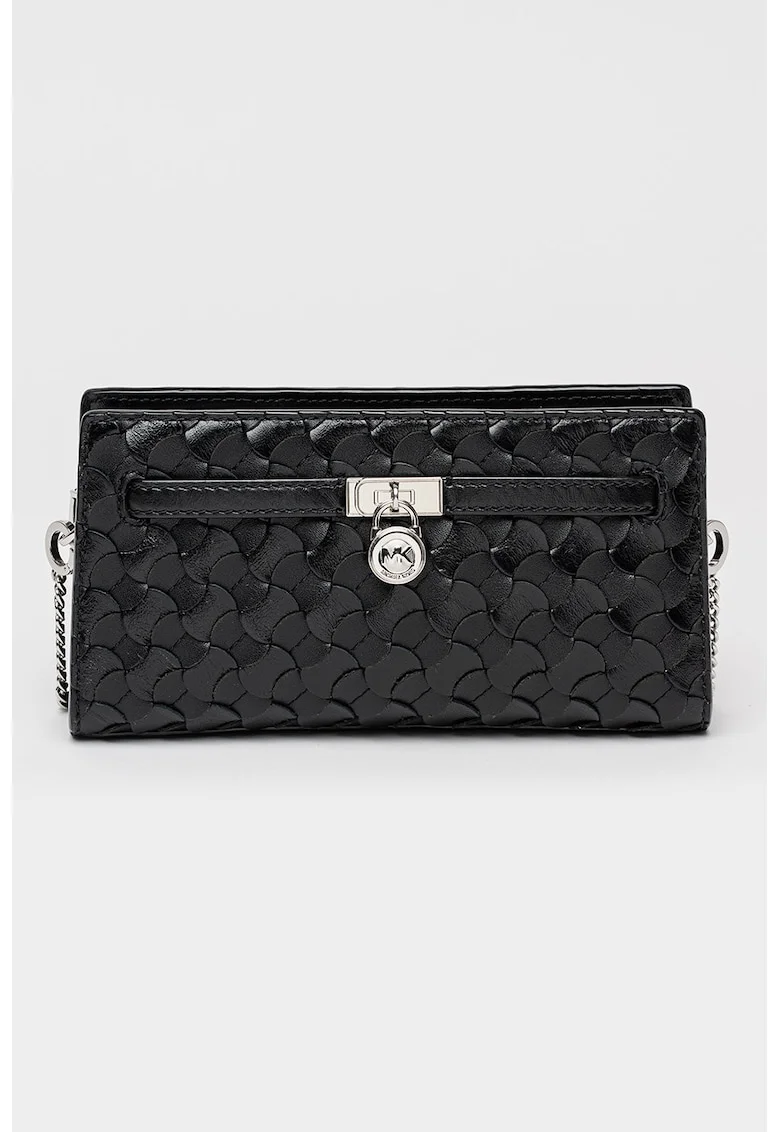 Geanta crossbody din piele ecologica cu bareta din lant Hamilton, Negru