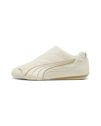 Pantofi sport Catch Soleil slip-on, Alb fildes/Maro nisip