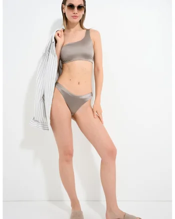 Slip cu model uni, Maro taupe