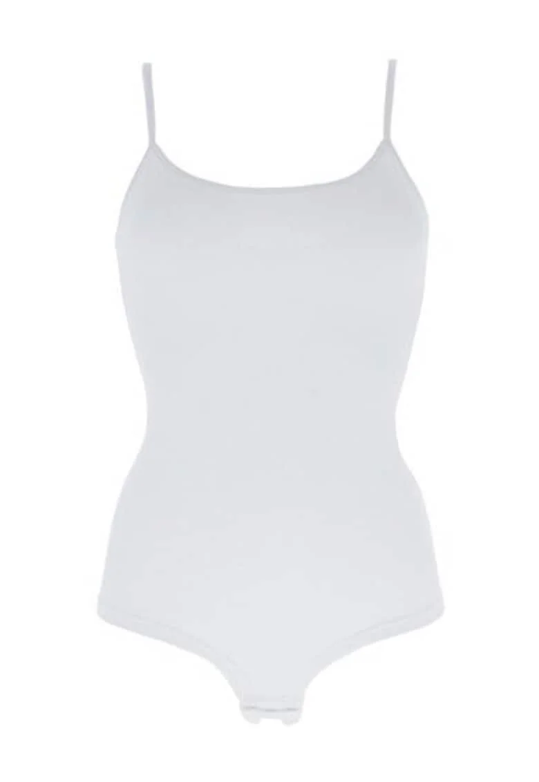 Body brazilian bumbac tip maieu  GD008 0001, Alb
