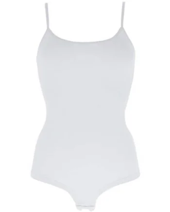 Body brazilian bumbac tip maieu  GD008 0001, Alb