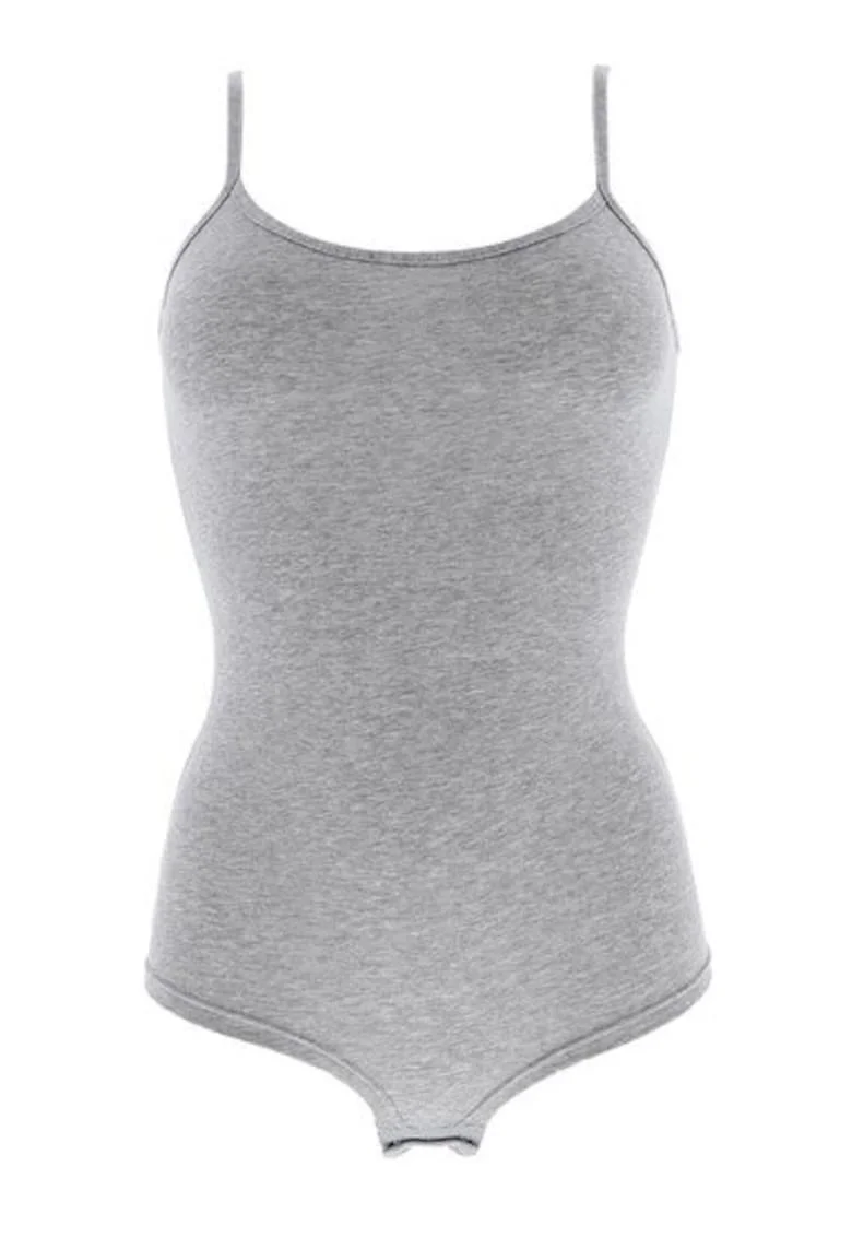 Body brazilian bumbac tip maieu  GD008 0001, Gri melange
