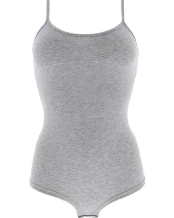 Body brazilian bumbac tip maieu  GD008 0001, Gri melange