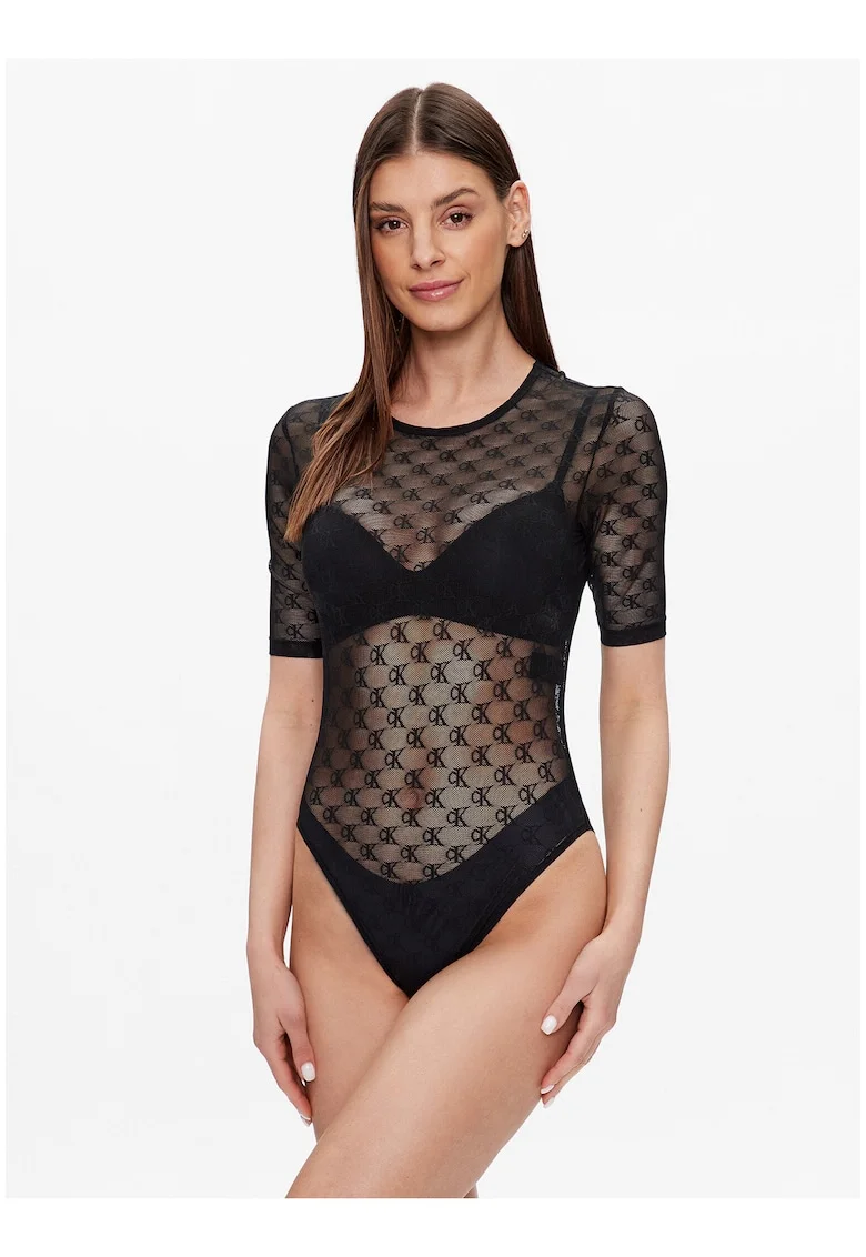 Body din plasa cu maneca scurta,