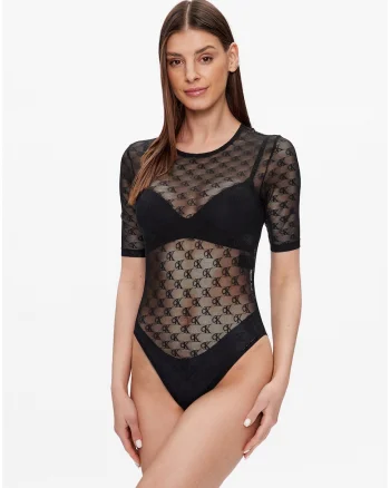 Body din plasa cu maneca scurta,