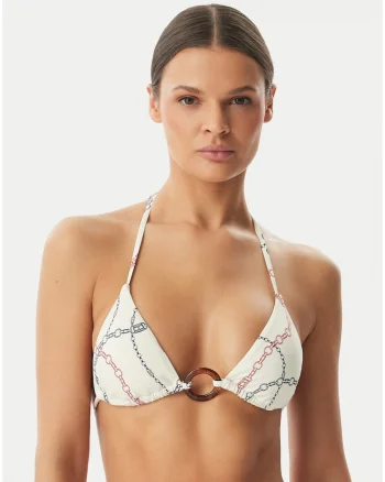 Sutien de baie cu imprimeu grafic,