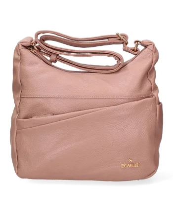 Geanta crossbody din piele ecologica, Roz