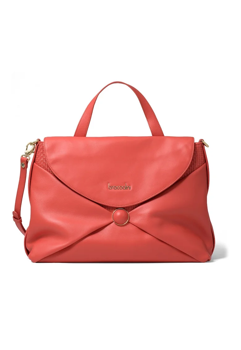 Geanta crossbody din piele 207973, Rosu