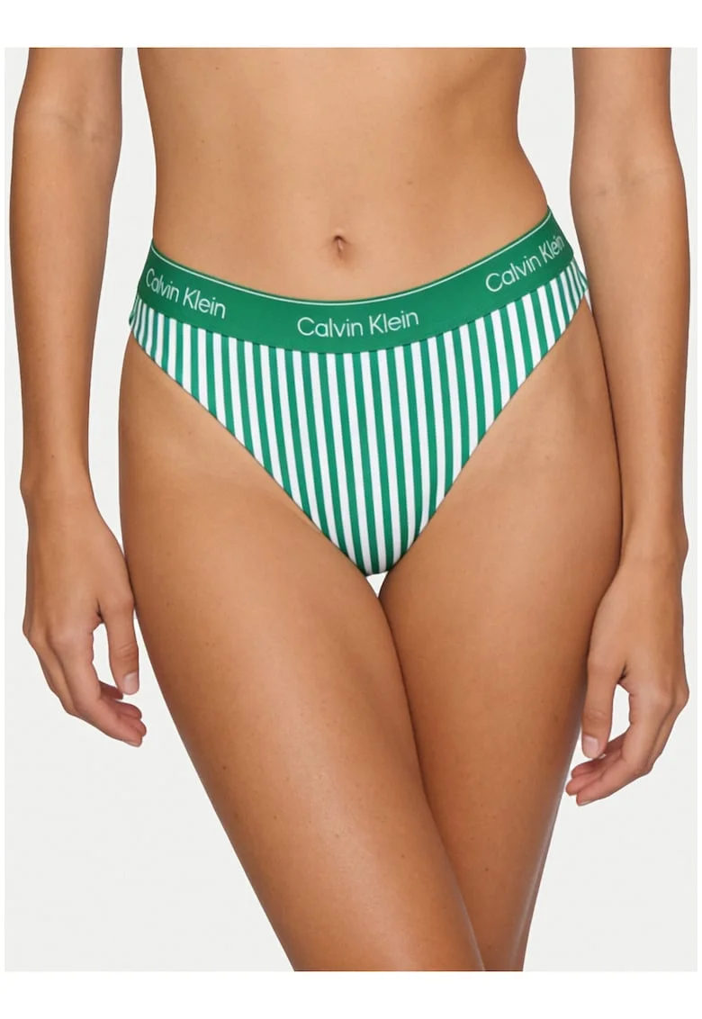 Slip cu model in dungi si banda elastica cu logo